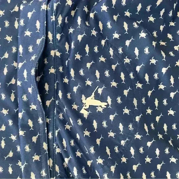 Blue Patterned Men's Polo Shirt - Picture 7 of 7